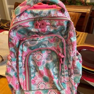 Pottery barn backpack with a wheels